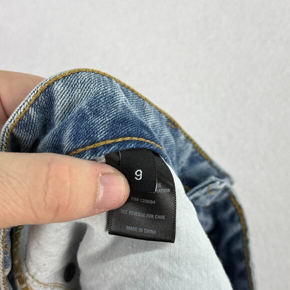 Hot Topic Blue Jean Shorts with Skull Embroidery - Picture 9 of 11